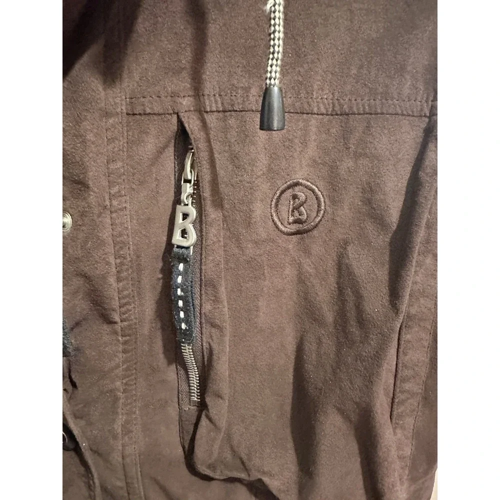 Bogner‎ Jacket Women Size 6 Ultra Suede 90s Vintage Ski Brown